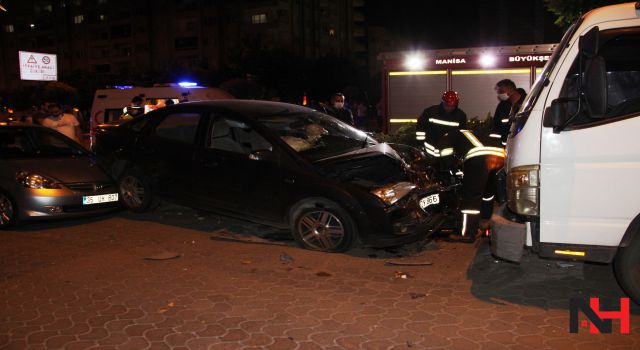 Kediye çarpmamak için park halindeki araçlara çarptı