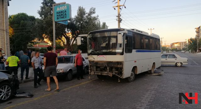 Tarım işçilerini taşıyan otobüs kaza yaptı 6 yaralı