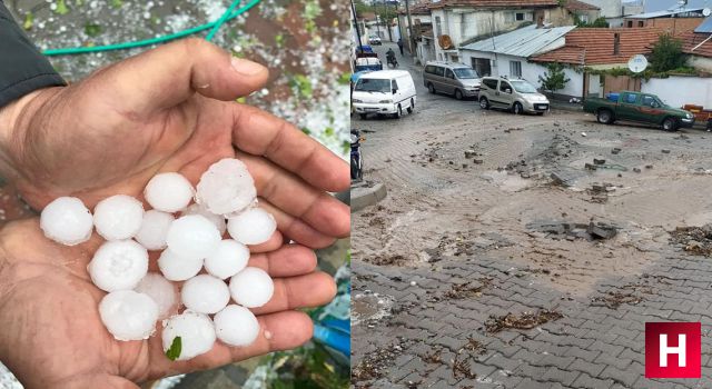 İlçelerde dolu ve sel felaketi