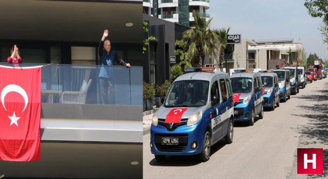 23 Nisan kutlamalarına katılmayan Başkan Ergün’e zabıta ve itfaiyeden özel geçiş töreni