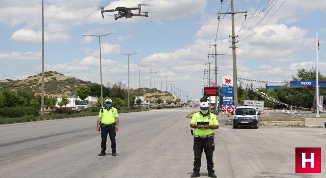 Trafikte drone ile tek tek tespit edildiler