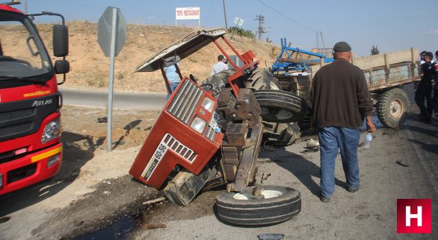 İkiye ayrılan traktörden mucize kurtuluş