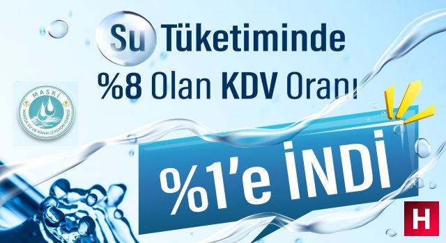 Manisa'da su tüketim bedelindeki KDV yüzde 1'e indirildi