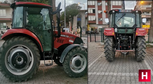 Denizli'de çalınan traktör Manisa'da bulundu