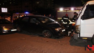 Kediye çarpmamak için park halindeki araçlara çarptı