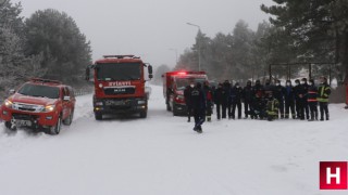 Manisa İtfaiyesi'nden Spil'de tatbikat