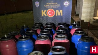 Yunusemre'de 3 ton kaçak şarap ele geçirildi