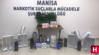 Manisa'da uyuşturucu imal edilen eve baskın