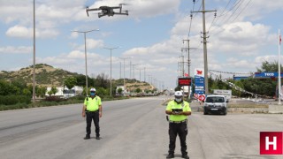 Trafikte drone ile tek tek tespit edildiler