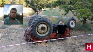 Ters dönen traktörün altında feci ölüm