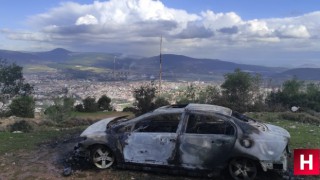 Manisa'da ‘psikolojim bozuk’ diyen bir kişi arabasını yaktı