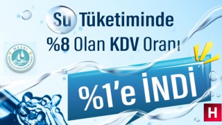 Manisa'da su tüketim bedelindeki KDV yüzde 1'e indirildi