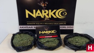 Akhisar'da 3 kilo 202 gram esrar yakalandı